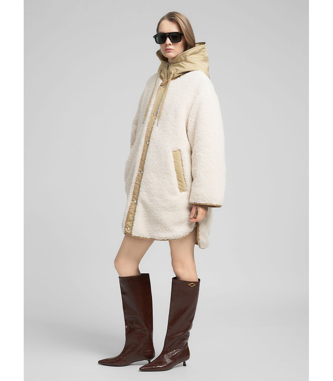 コンフォート リバーシブルロングジャケット 詳細画像 アイボリー 4